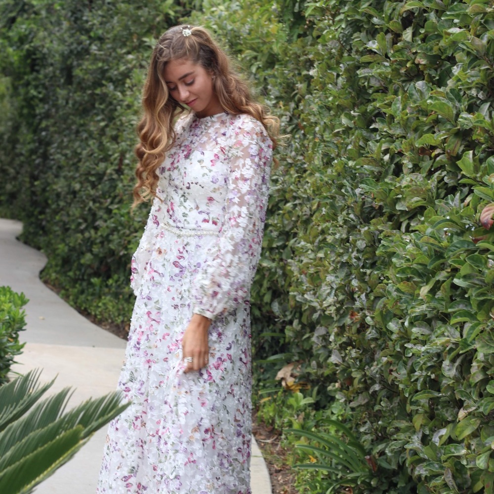 Sold out Jovani 48387 Floral Lace Gown